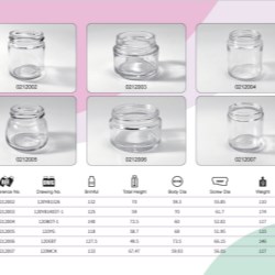 Clear Glass Food Jars 115ml - 140ml